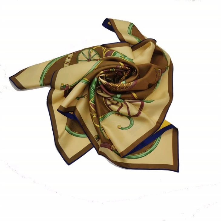 Custom Digital Double Side Printing Silk Scarf Custom Digital Double Side Printing Silk Scarf